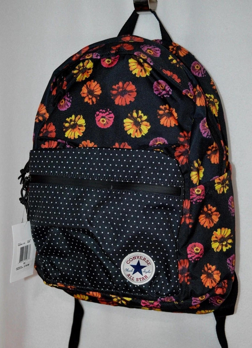 obvio Penélope espiral Converse Poly Chuck Plus 1.0 Black/Floral Multi Women&#039;s Backpack -  10004840-970 | eBay