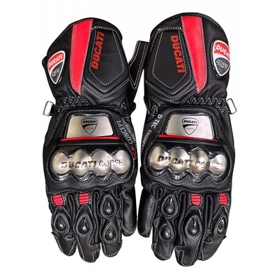 Ducati Corse Motorbike Racing Motorbike Cowhide Leather Racing Gloves