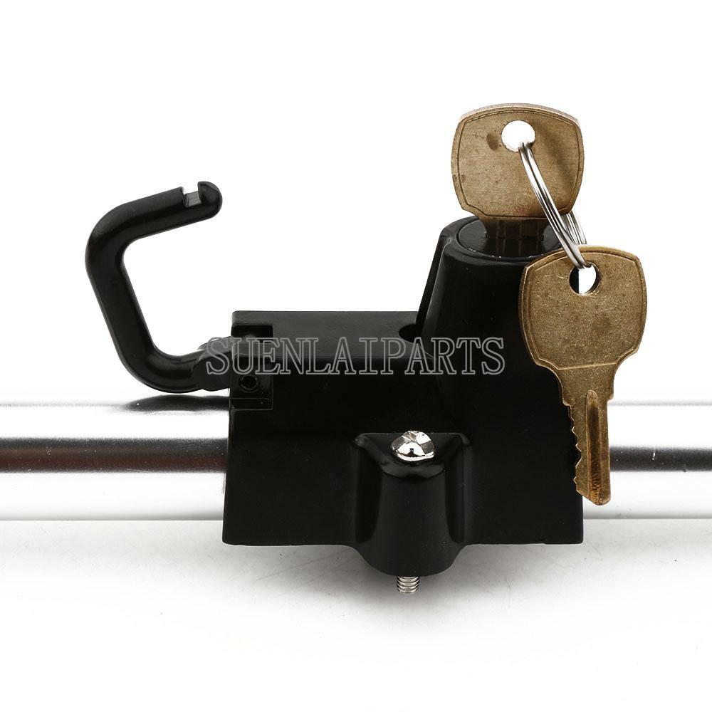 Black Motorcycle Helmet Lock For Harley Davidson Softail Dyna Sportster