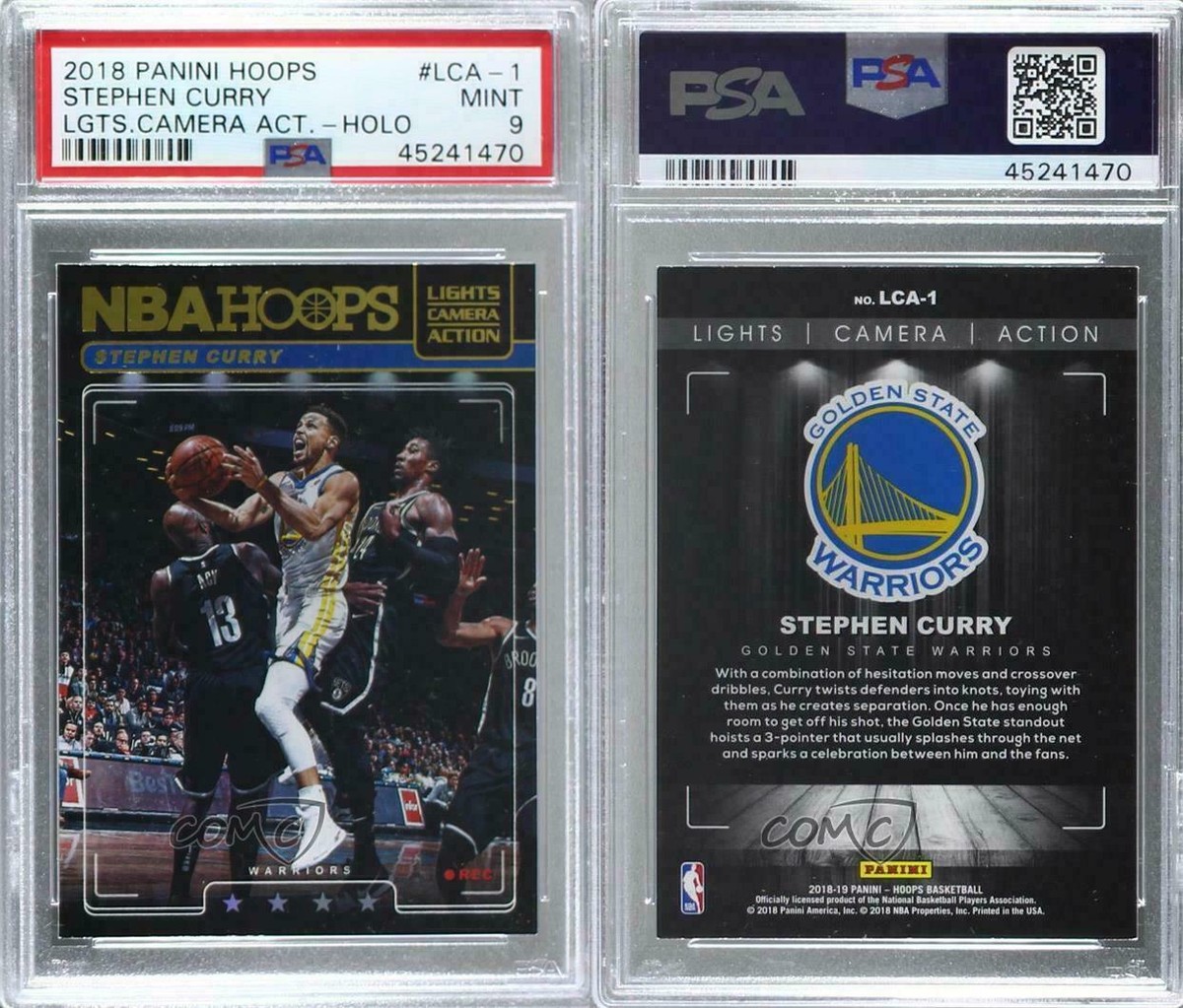 STEPHAN CURRY Panini MVP NBA Championship Holo PSA Warriors CA
