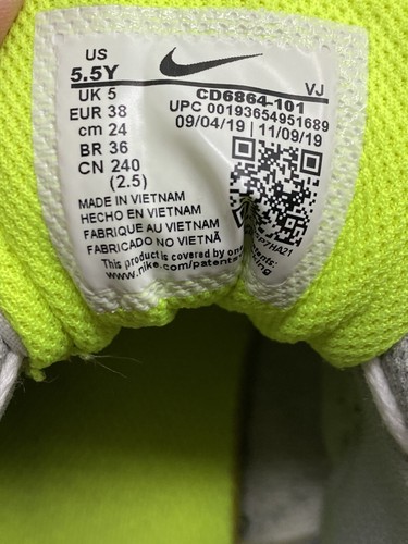 Nike Air Max 90 LTR 2019 (GS) Shoes Size 5.5Y White/Particle Grey CD6864 - Picture 2 of 19