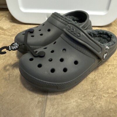 Crocs Men's Classic Lined Clog Slate Grey Size M3 W5