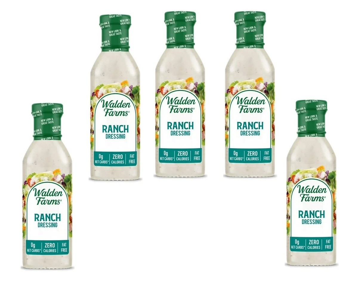 Walden Farms Ranch Dressing, 5 Pack, 12oz Bottles  Sugar Free, 0g Net Carbs,  | eBay