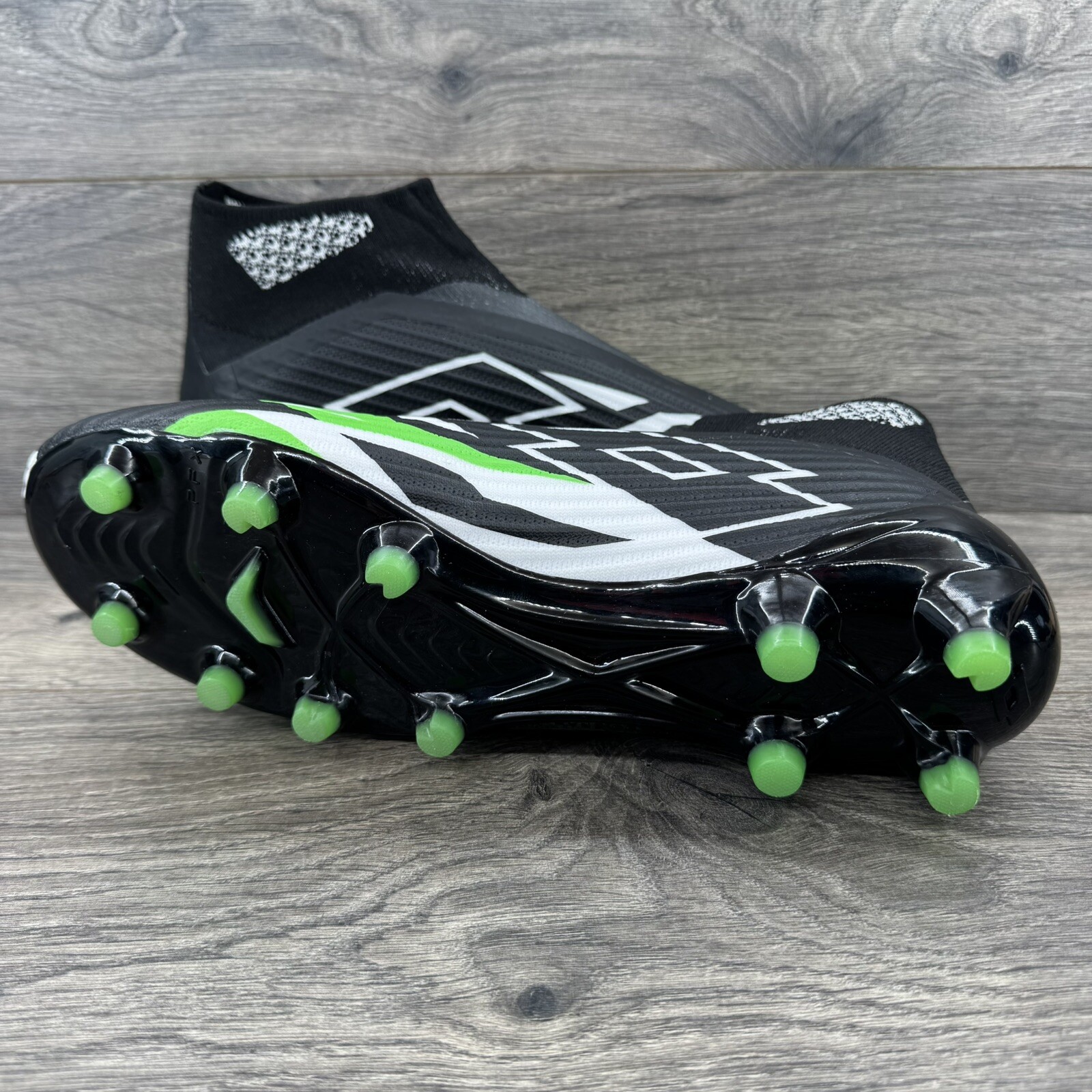 Lotto Solista 100 VI Gravity FG tacchetti calcio taglia uomo 10 nero verde senza lacci