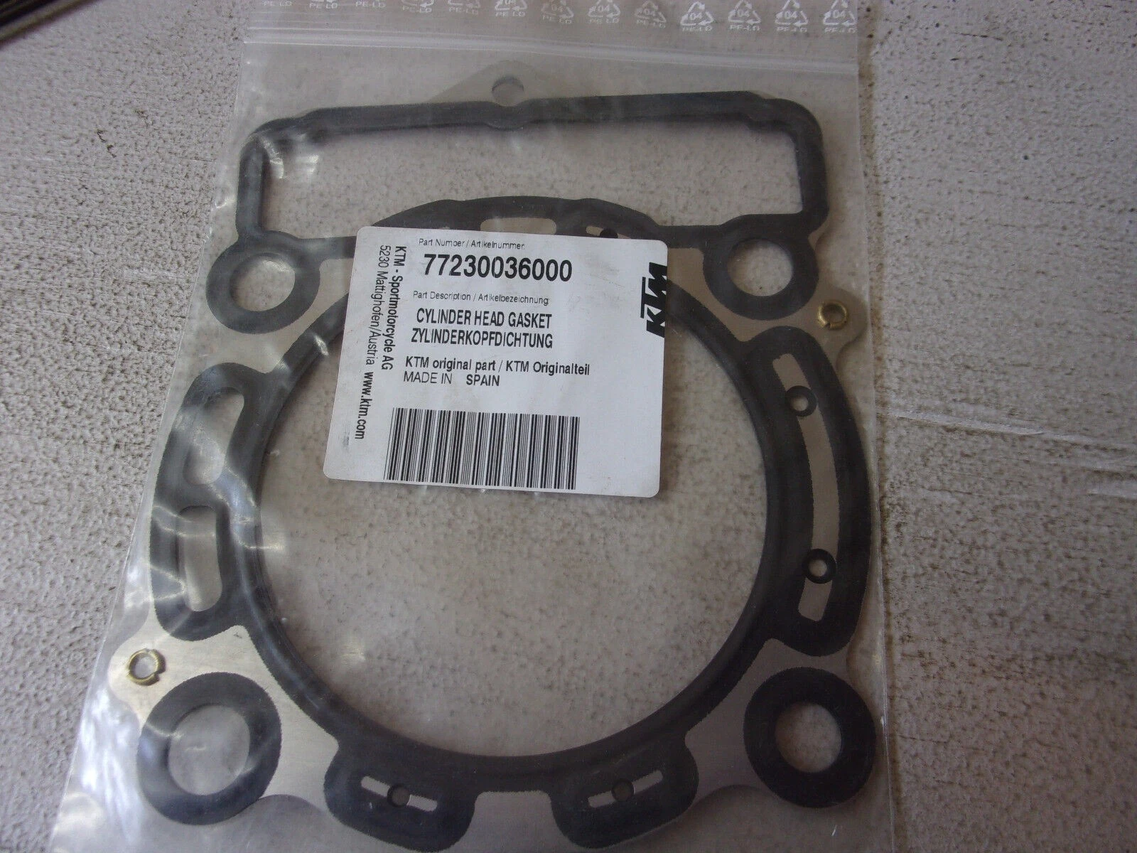 KTM Husqvarna Cylinder Head Gasket 2011-2016 350   OEM 77230036000