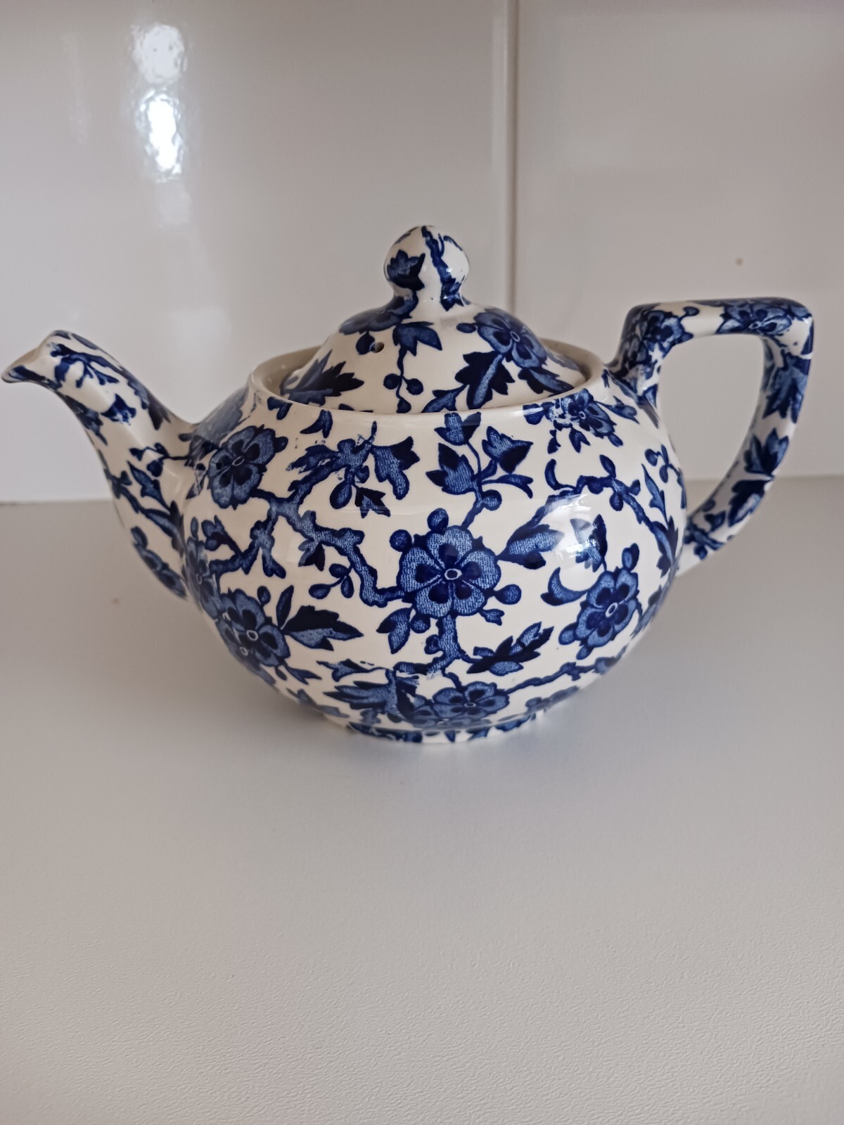 Burleigh 'Arden' Blue and White One Pint teapot eBay