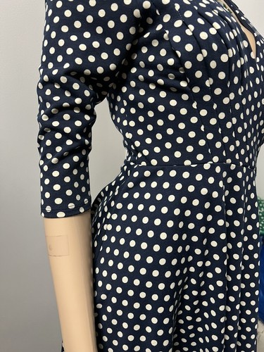 dress unique vintage size s color nany and print dots white - Picture 4 of 11