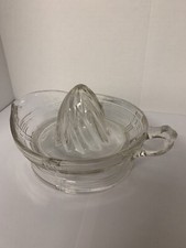 Vtg. 1950's Glass Reamer Juicer Art Deco Style