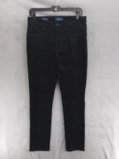 Talbots High-Waist Straight Leg Velvet Pants Women Sz 6 Black Pockets