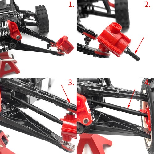 FLYXN F/R CVD Joint Shaft Cup CVD for 1/10 RC TAMIYA HotShot (58391) 4WD Offroad - Picture 14 of 33