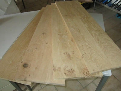 Eichenplatte (€49,99/m) Wildeiche Massivholzplatte 15x300x1000mm Leimholzplatte