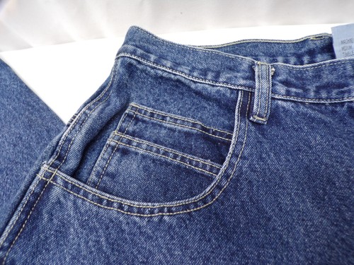 Pelle Pelle Marc Buchanan blaue Jeans Größe 34 bestickt Tasche gebraucht - Bild 2 von 10