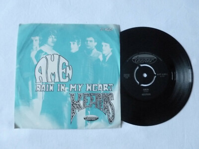 KEEPERS ~ AMEN / RAIN IN MY HEART ~ RARE DANISH GARAGE ROCK 7'' VINYL SINGLE 