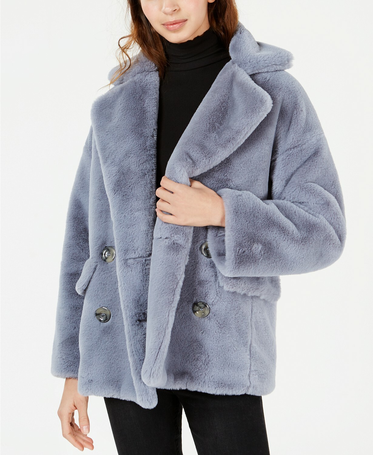 People Kate Faux Fur Jacket Cloudy day 