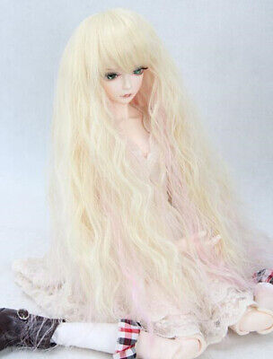 New long curly hair Wavy Hair Wig For 1//3 1//4 1//6 BJD Doll FBE078
