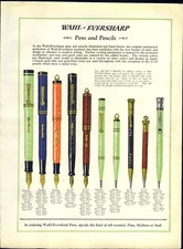 1928 PAPER AD Wahl-Eversharp Fountain Pen Pencil Oversize Mottled Size 6 COLOR