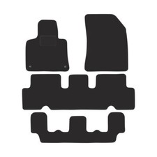 CI23-1 Satz Autoteppiche Velour STREAK Schwarz für Citroen C4 Grand Picasso II a