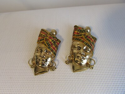 Boucles D'oreilles Clips Vintage Art Déco E.Monier - Occasion Bon état