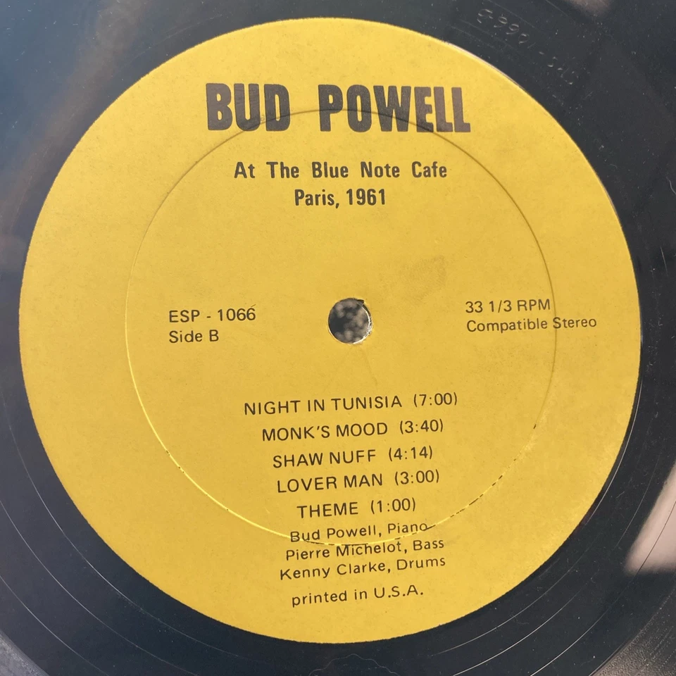 Earl Bud Powell Blue Note Cafe Paris 1961 ESP Disk 1066 Jazz LP USA Kenny Clarke - Image 4 of 4