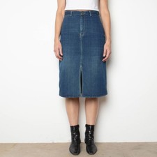 Vintage 80s Gitano Dark Denim Long Midi Jean Pencil Skirt M