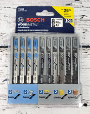 BOSCH 10 PC Jig Saw Blade Set T5002 T-Shank WOOD/METAL Basic/Clean/Speed