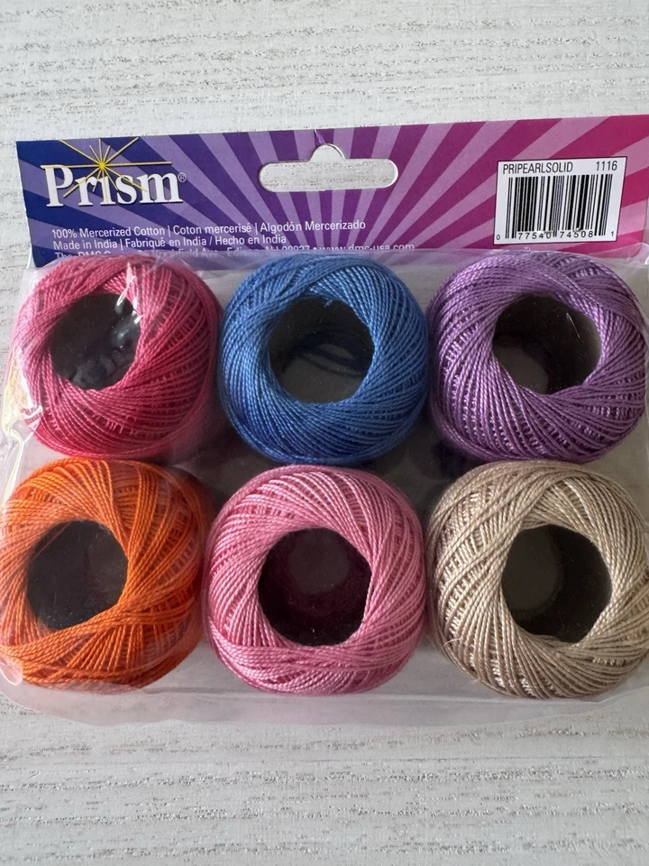 DMC Prism Pearl Cotton Thread~Size 8~Solid Colors for Crochet/Crafting 6/pkg - Image 3 of 4