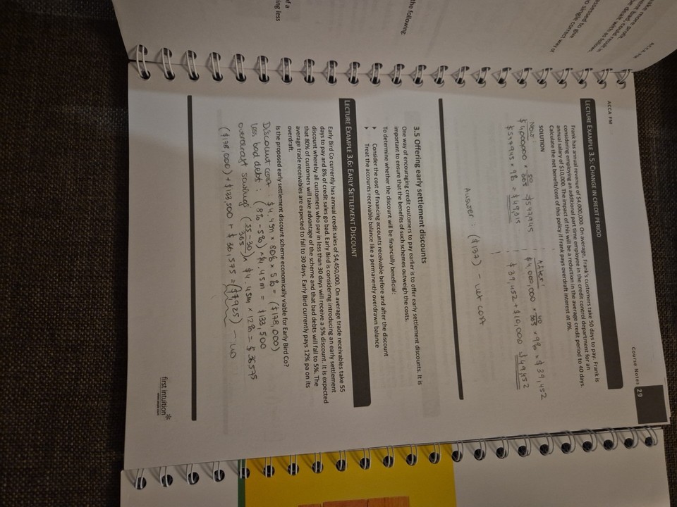 ACCA FIRST INTUITION FINANCIAL MANAGEMENT COURSE NOTES AND REVISION ...