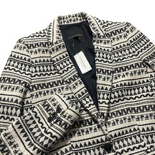 NWT Banana Republic Blazer Womens Size 4 Cream  Black Southwestern Jacquard