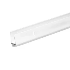 Storm Door Bottom Sweep Weatherstrip 1 in. x 1-1/2 in. x 36 in. White Adjustable