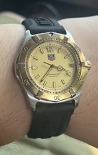 Tag Heuer 2000 Professional-men’s watch-38mm-WK1121-gold dial-gold plate-