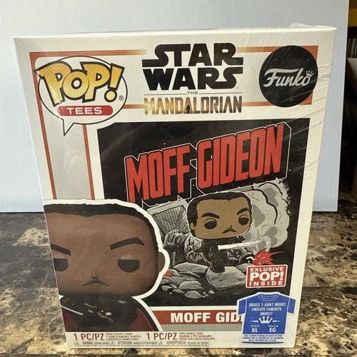 Funko Pop Tees Star Wars The Mandalorian Moff Gideon GITD  XL Extra Large