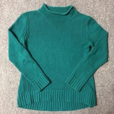 J. Crew Always Roll Neck Oarsman Sweater Rare Green Fisherman Knit Vintage M