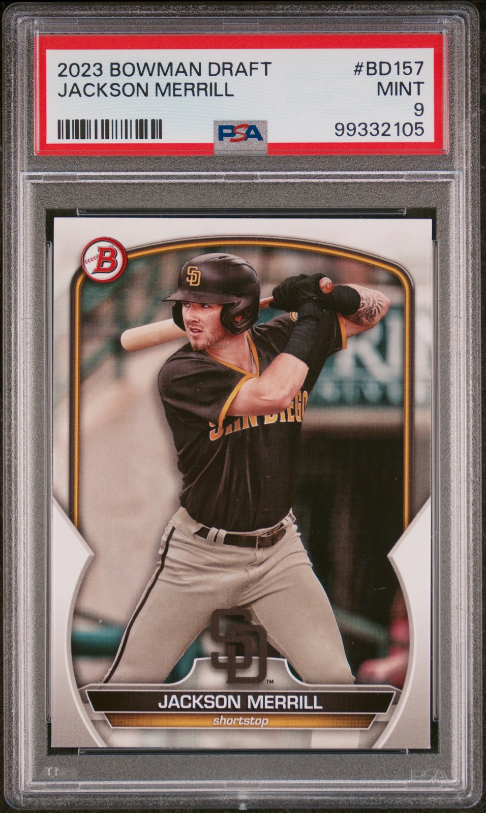 2023 BOWMAN DRAFT #BD157 JACKSON MERRILL PSA 9