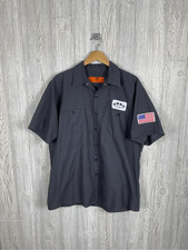 Gas Monkey Bar N Grill Shirt Men s XL Red Kap Charcoal Gray Mechanic Work Graphi