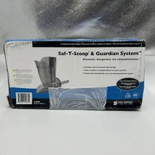 San Jamar Saf-T-Scoop Ice Scoop with Storage Caddy, 64-86oz, Blue