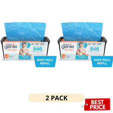 2 Pack Diaper Genie Easy Roll Refill 18 Bags 846 Newborn Diapers Capacity