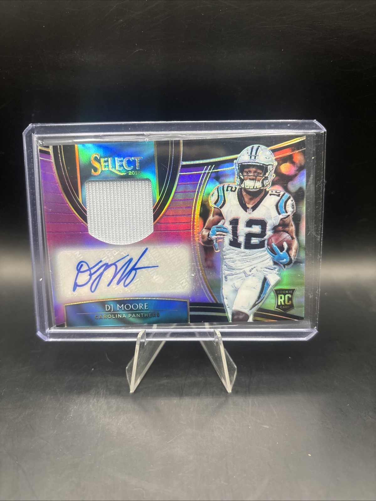 2018 Select DJ Moore Prizm Player-Worn Patch /49 RC