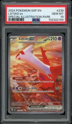 2024 Pokemon Surging Sparks 239 Latias ex SIR PSA 10 Gem Mint