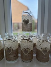 8 X Rustic Jars For Wedding Centrepieces, Ideal for a rustic wedding