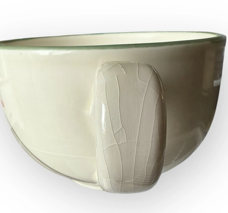 Taza de sopa Vietri Italia Old St Nick Jumbo Navidad en muy buena condición - Rara Foto 4 de 4