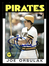 Joe Orsulak Pittsburgh Pirates 1986 Topps Auto On-Card #102 SIGNED w/COA
