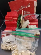 Vintage 1950s ELGO American Plastic Bricks Lot w/ Manual Roof Base Doors Windows