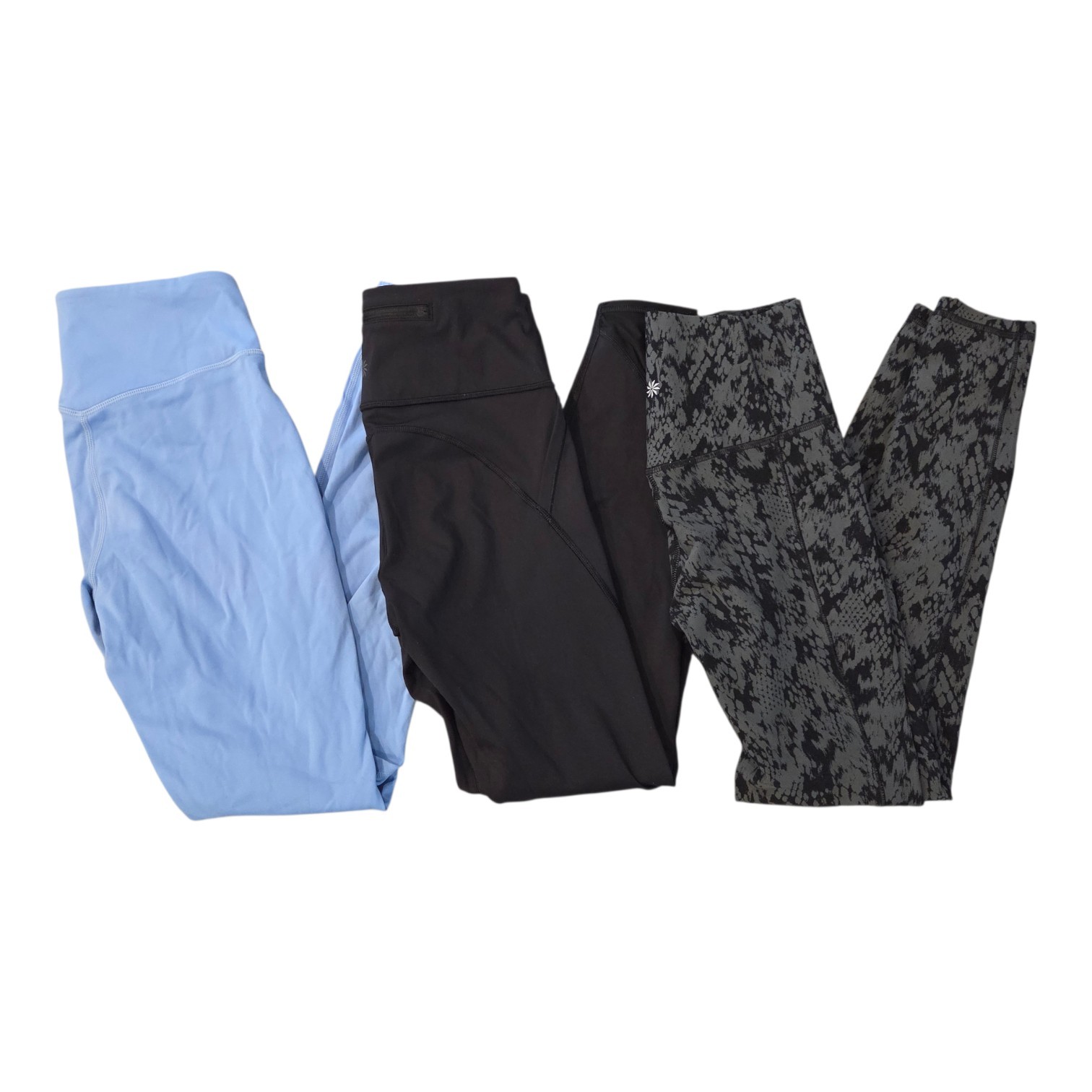 Fabletics And Athleta Lot Of Leggings  All Size XS, Blue, Black, Grey/Black