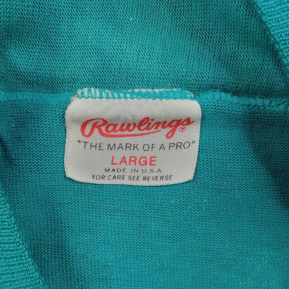 Camiseta de fútbol vintage para hombre grande Miami fútbol verde azulado hecha en EE. UU. AÑOS 80 90 Foto 3 de 4