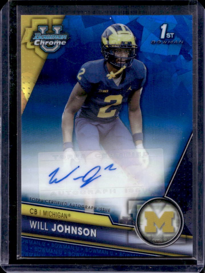 2023 Bowman U Chrome Sapphire Will Johnson Prospect Auto #PA-WIL