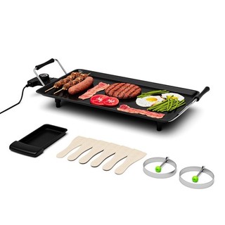 Electric Teppanyaki Table Grill 48 x 27CM Non Stick Griddle BBQ Hot Plate 2000W