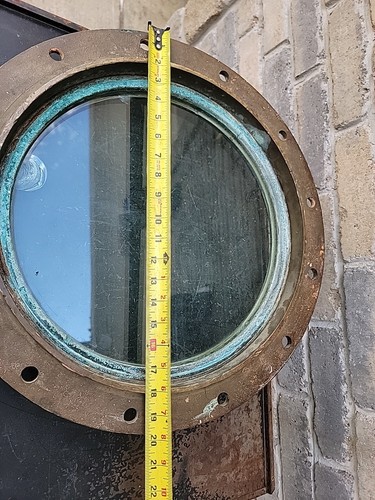 Vintage John Roby Rainhill Nautical Bronze Brass 2-Dog Porthole Ships Large 20"  - Picture 19 of 22