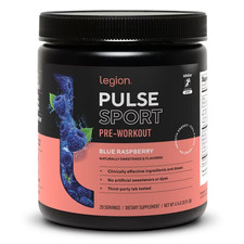 Legion Pulse Pre Workout Energy Powder Supplement, Blue Raspberry, 0.91 lbs