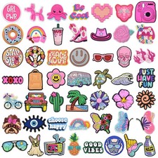 Sylmifoi 50PCS Charms for Bogg Bag, Cute DIY Beach Tote Small, Multicolored