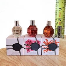 3x Viktor & Rolf Flowerbomb, Ruby Orchid, Tiger Lily MINI EDP Gift Set 0.24oz ea